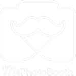 Photo Booth Κρήτη - Mr Photobooth λογότυπο λευκο Ηράκλειο, Χανιά, Ρέθυμνο, Λασίθι